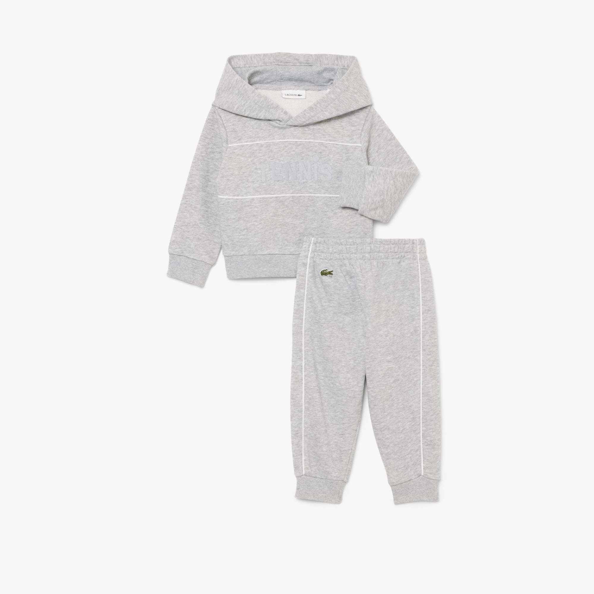 Lacoste Infants' Printed Fleece Set - 24m In Gray