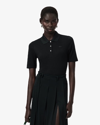 Runway Slim Fit Silk Mini-Piqu&eacute; Polo Shirt
