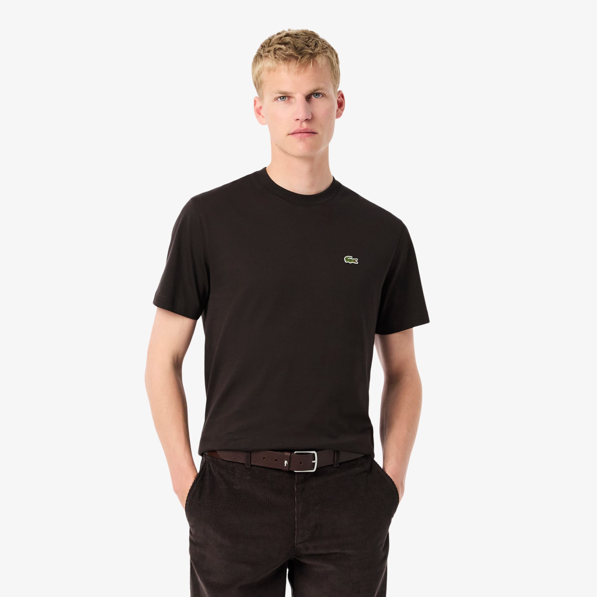 Lacoste Men's Cotton T-shirt - Xl - 6 In Brown
