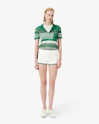 Mini-short maille satin&eacute;e D&eacute;fil&eacute;