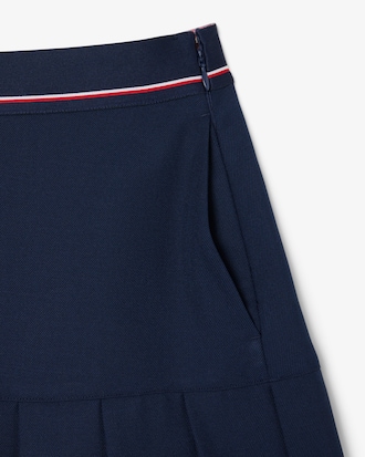 Women's Short Pleated Wool Blend Skirt