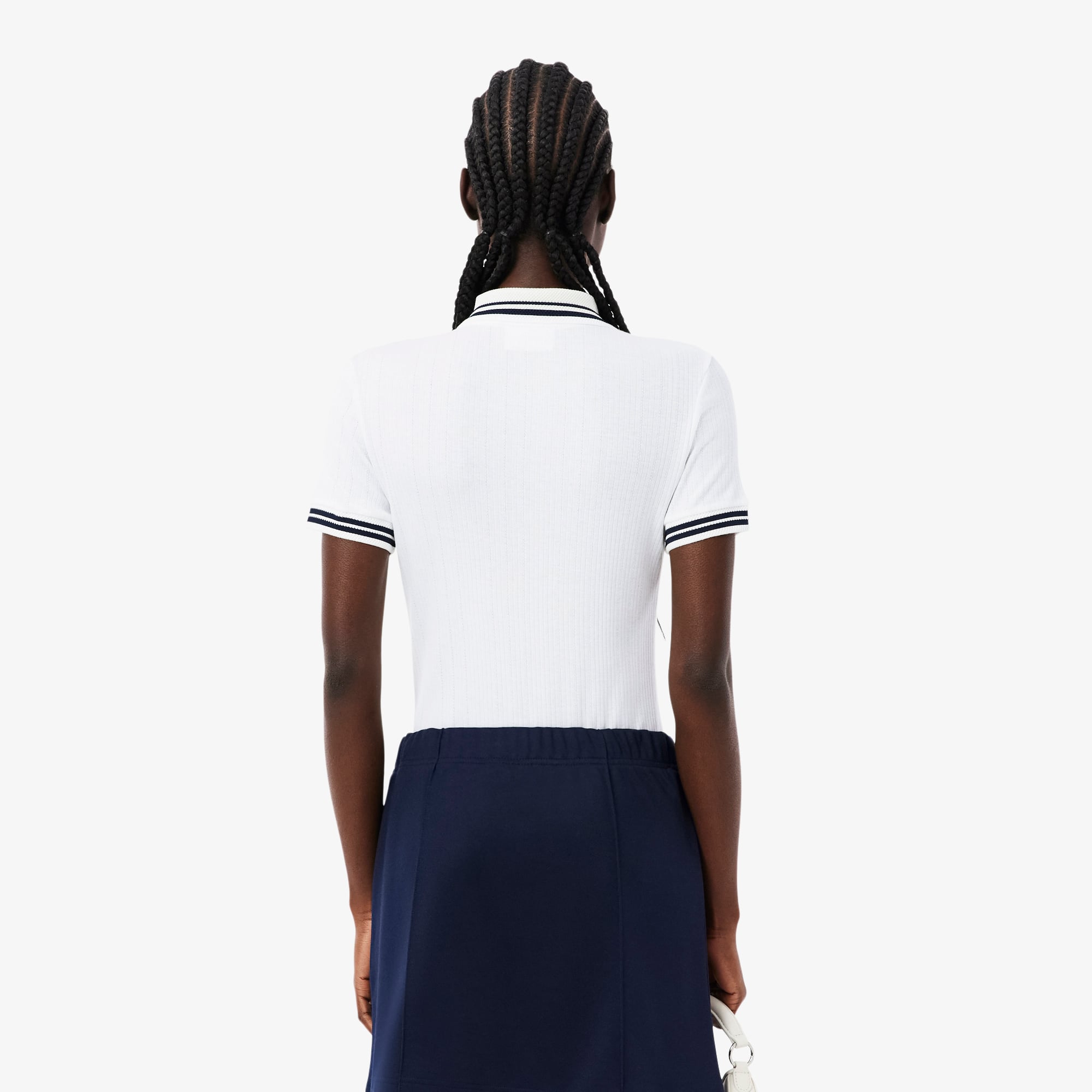 Slim Fit French Made Ribbed Polo — Image 5