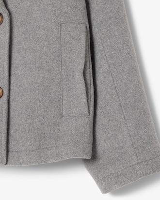 Women's Short Oversized Wool Blend Pea Coat