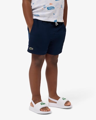 Monochromatic Lined Swim Trunks