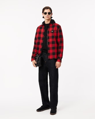 Men's Regular Fit Cotton and Wool Overshirt