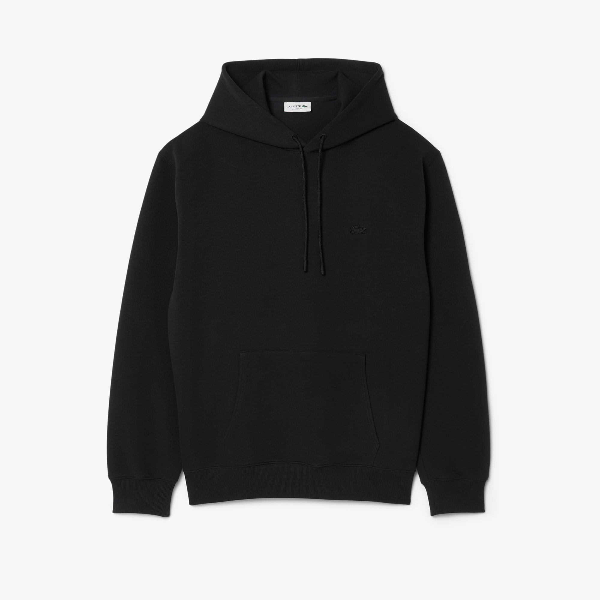 Lacoste Sudadera con Gorro y Escudo Negro