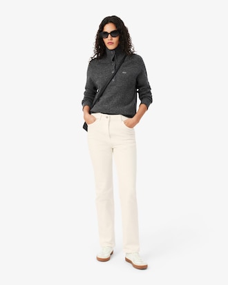 Straight Cut High Waist Denim Jeans