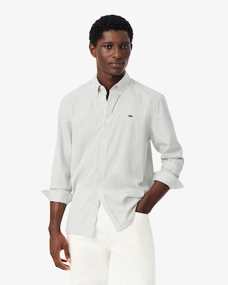 Camisa De Rayas Finas De Corte Regular