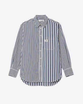 Women's Striped Cotton Poplin Shirt