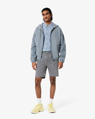 Shorts Jeans Para Hombre Con Efecto Lavado