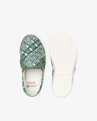 Slip-on b&eacute;b&eacute; Lacoste x Netflix en textile