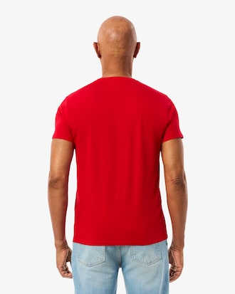 Playera ligera de algodón Pima con cuello en V para hombre