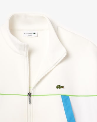 Men's Loose Fit Zip-Up Piqué Sweatshirt