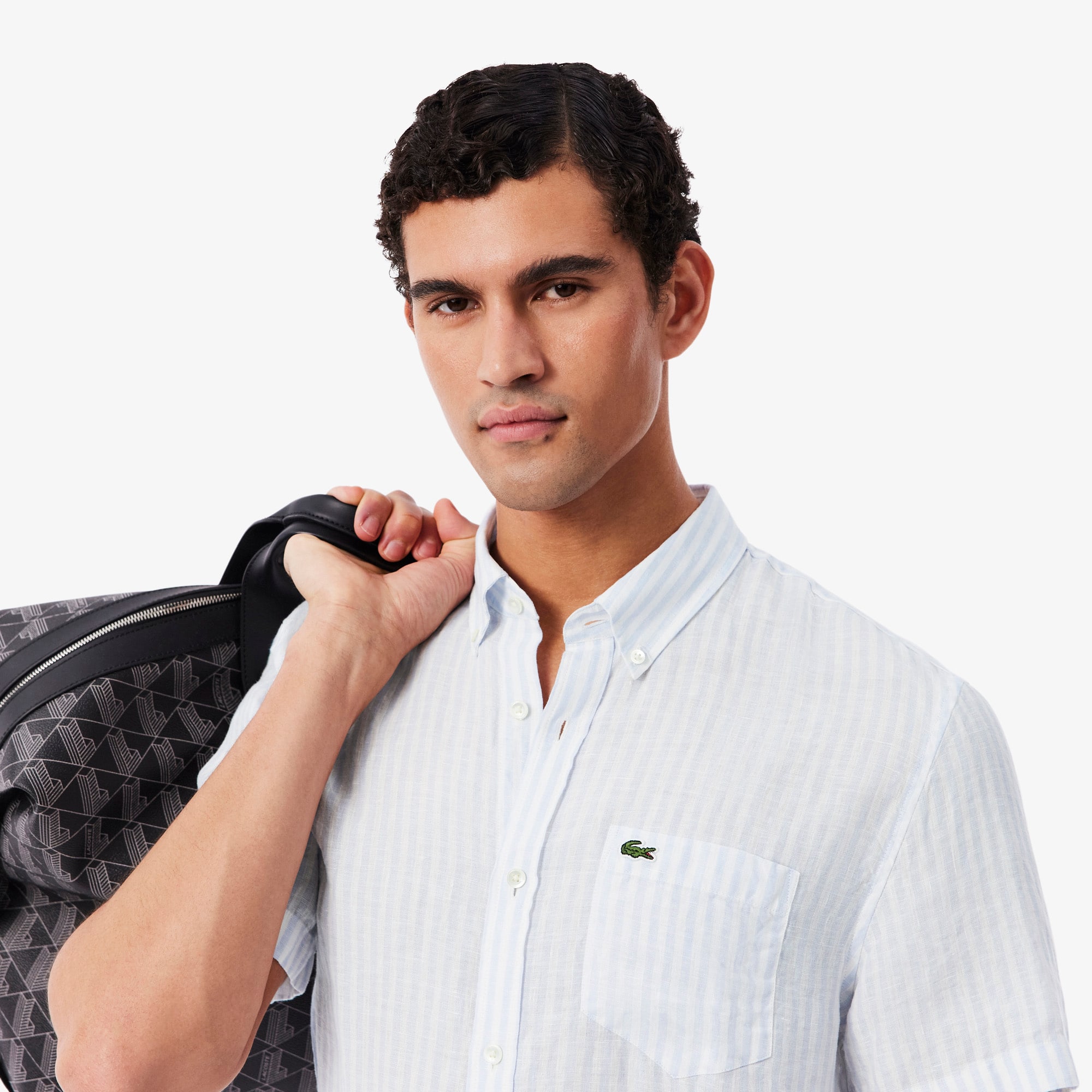 Men's Regular Fit Short Sleeve Linen Shirt