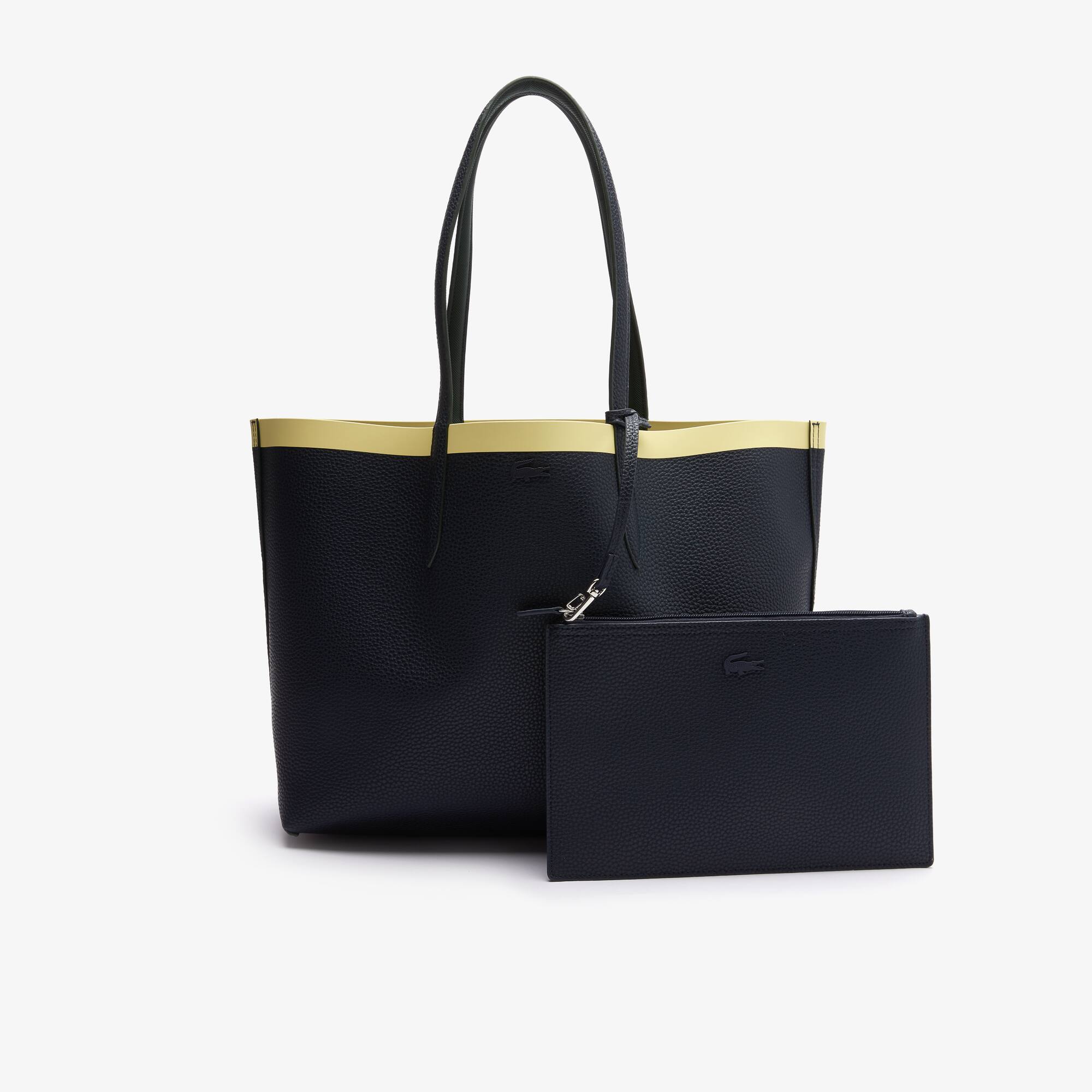 ★LACOSTE★ Women's Anna Season Large Shopper Bag NF4936A55G Women's Anna Zip Pouch Print Canvas Large Tote - Bags - New