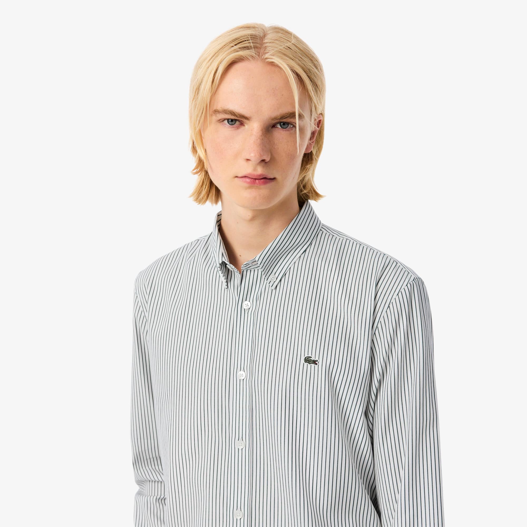 Men's Regular Fit Striped Pinpoint Shirt - Button Down Shirts