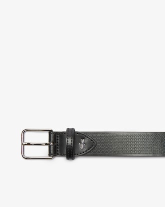 Women's Metal Crocodile Stitched Leather Belt