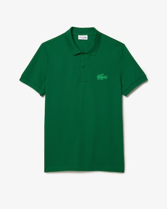 Polo homme regular fit avec badge crocodile matelass&eacute;