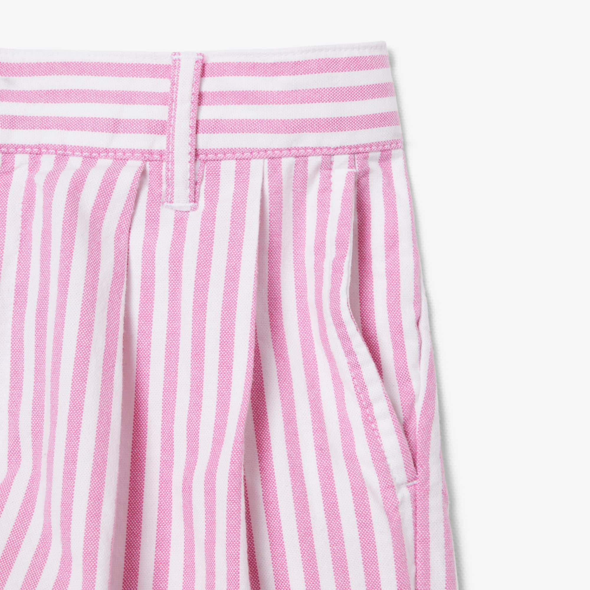 Stretch Oxford Striped Bermuda Shorts