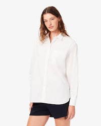 Camisa Oversized de Algod&oacute;n y Popelina