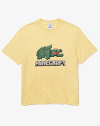 Playera unisex Lacoste x Minecraft en algod&oacute;n org&aacute;nico estampado