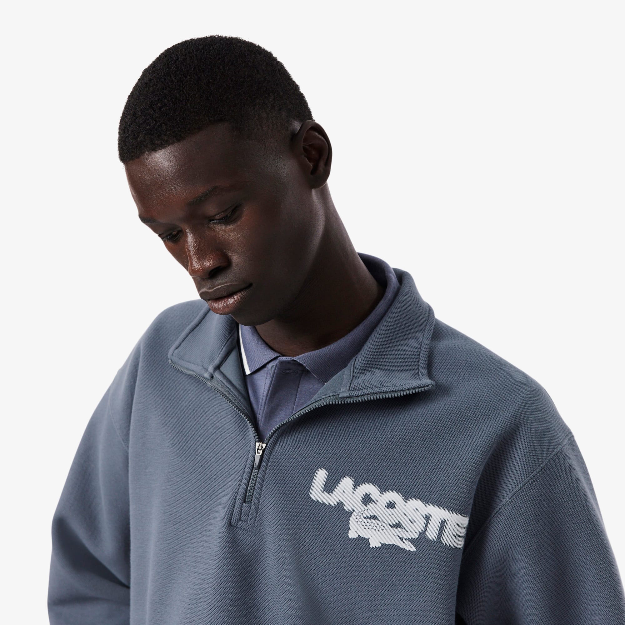 Branded Piqué Sweatshirt