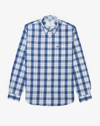 Camisa para hombre de corte slim con cuadros el&aacute;sticos
