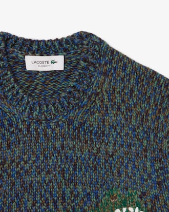 Men's Knit Intarsia Crocodile Sweater