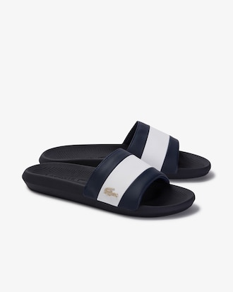 Men's Croco Metallic Synthetic Slides