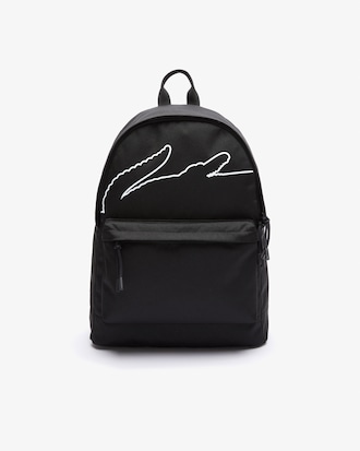 Unisex Neocroc Oversized Crocodile Print Canvas Backpack