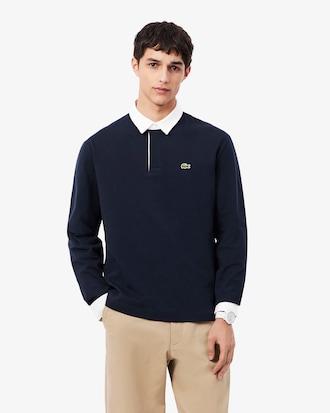 Relaxed Fit Jersey Rugby Polo Shirt