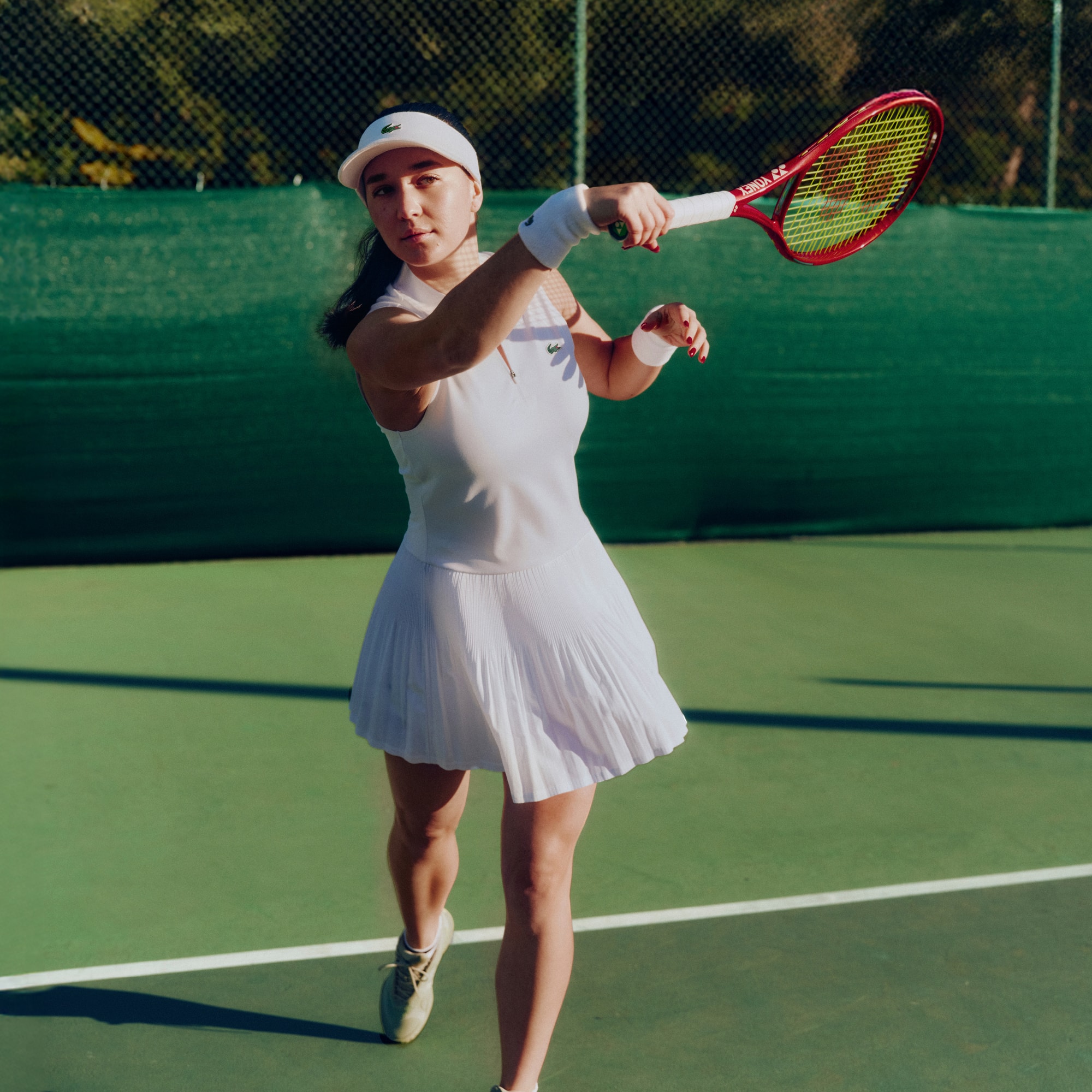 chinese dress ladies Original Penguin Golf Tennis V-Neck Dress with Contrast Women's Clothing Bright White : 2XL main image 0