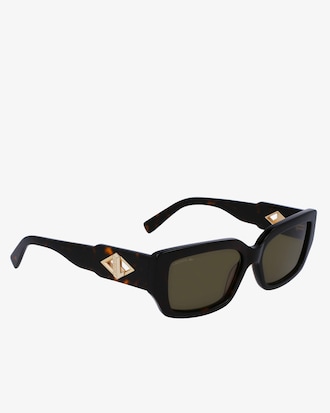 Lunettes de soleil rectangulaires en ac&eacute;tate &agrave; monogramme pour femme