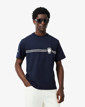 Men's Printed Embroidered Cotton Jersey T-Shirt