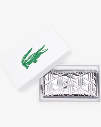 Large Zip-Up Metallic Billfold