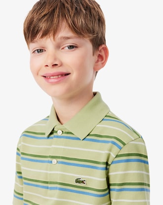 Polo de Petit Piqu&eacute; con Rayas en Contraste