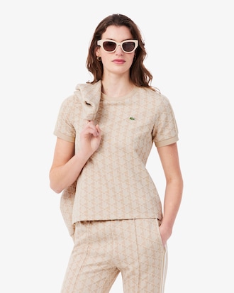 T-shirt slim fit jacquard monogramme