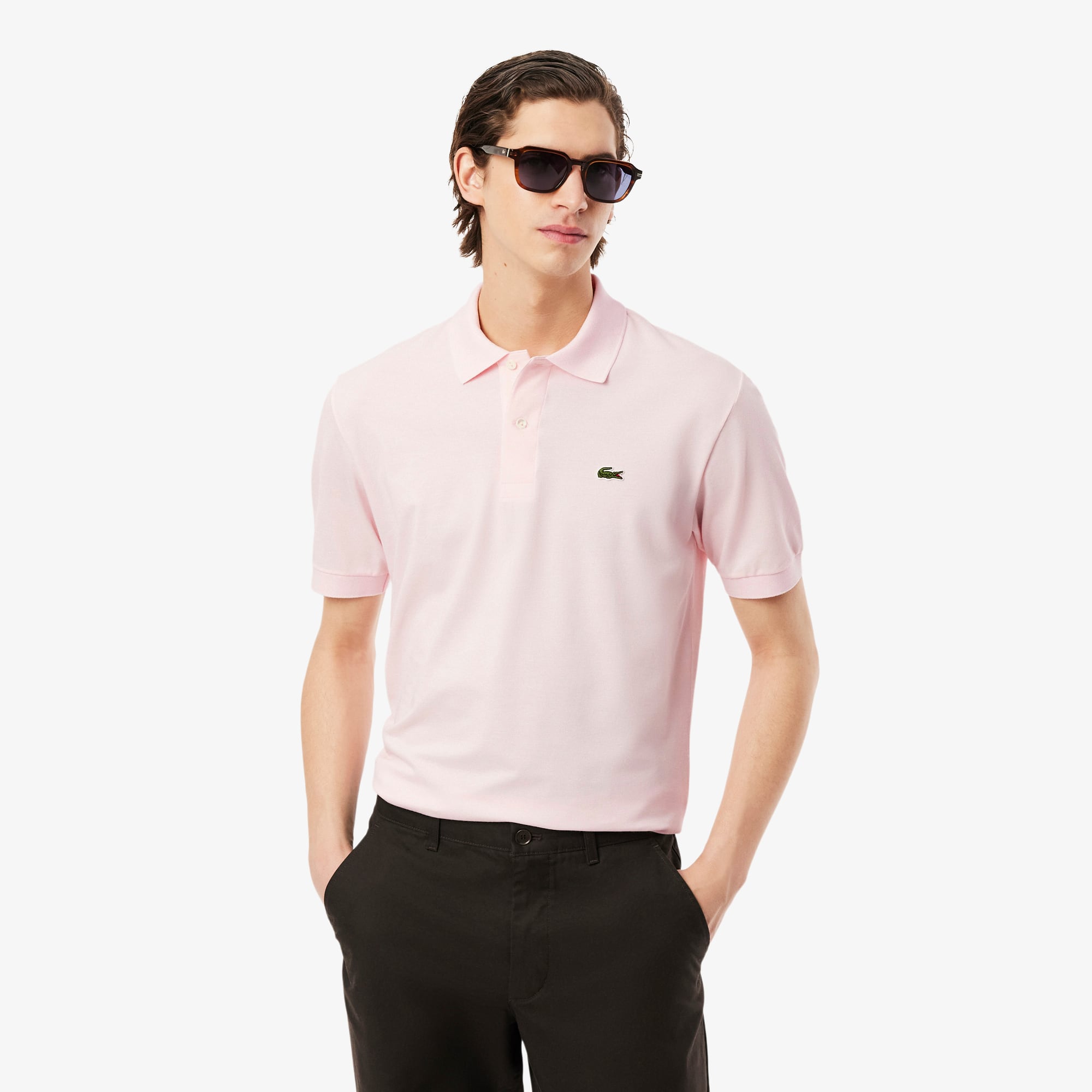 Lacoste Classic L1212 Polo In Flamingo