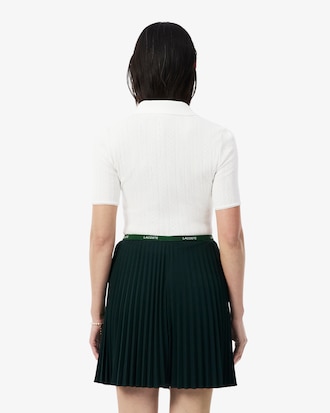 Slim Fit Pointelle Knit Polo Shirt