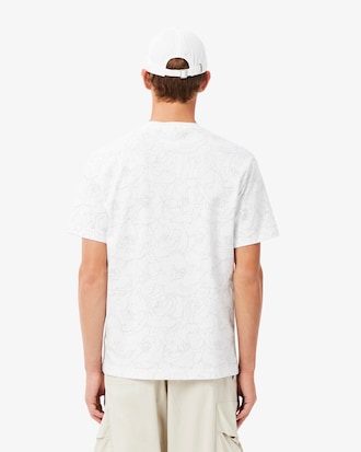 Men's Heavy Cotton Flower Print T-Shirt