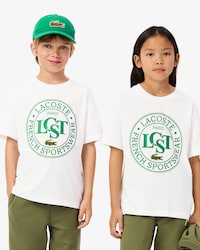 Kids' Contrast Badge Cotton T-Shirt