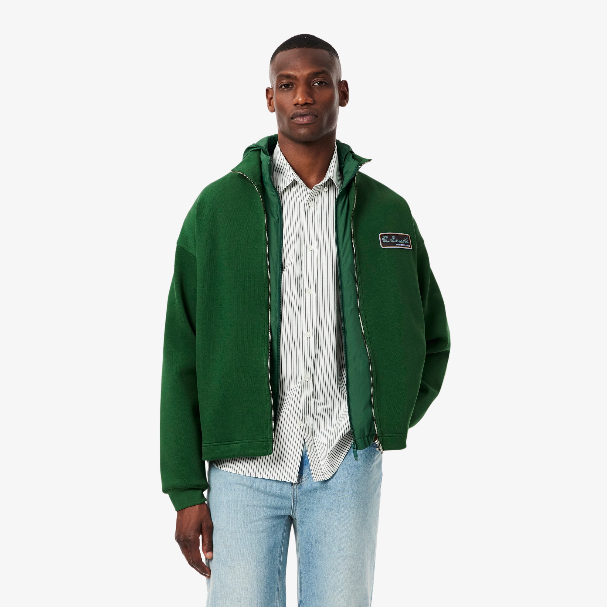 Lacoste Men's Loose Fit Signature Badge Sweatshirt - Xxl - 7 In Green