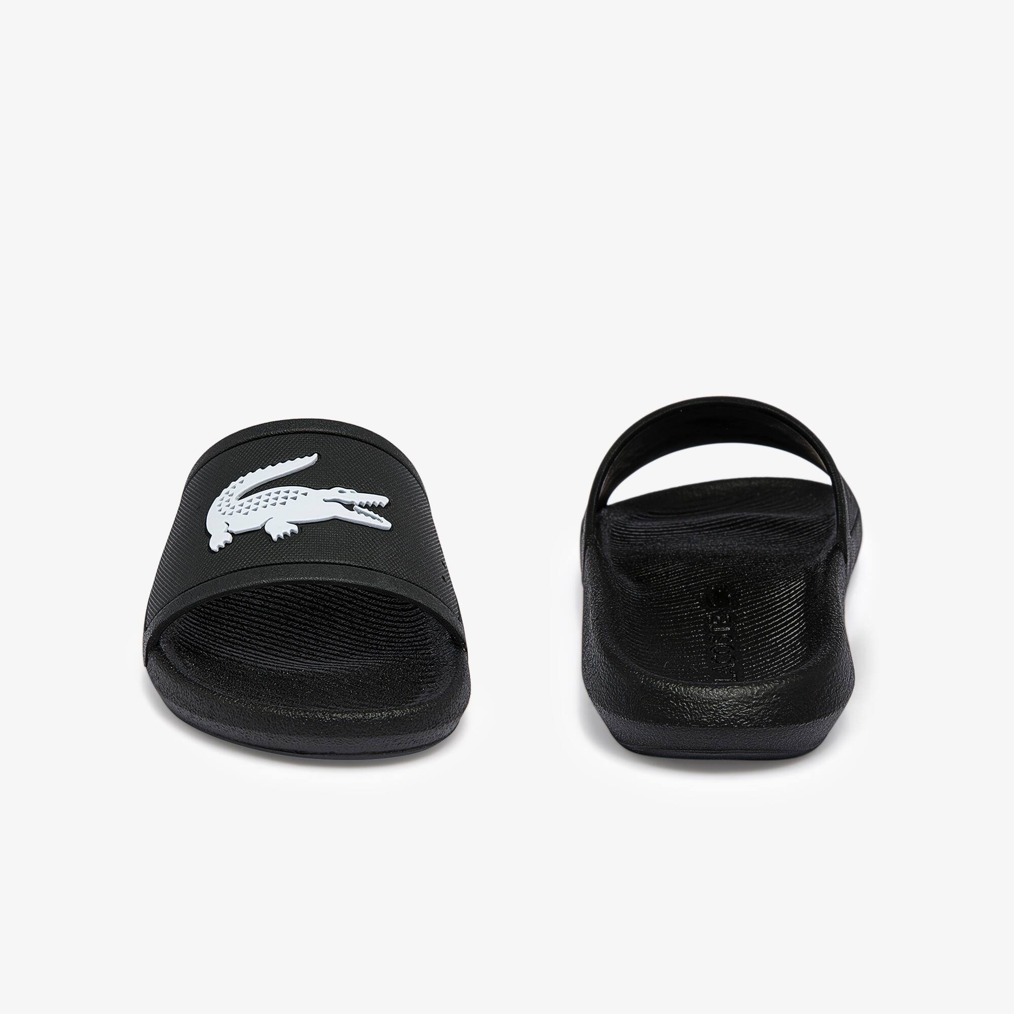 lacoste croco slides womens