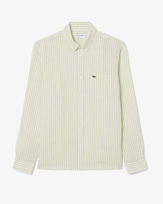 Men's Regular Fit Striped Linen Shirt