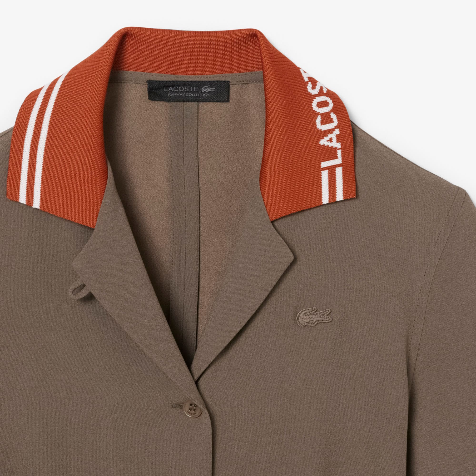 Runway Logo Polo Collar Piqué Dress