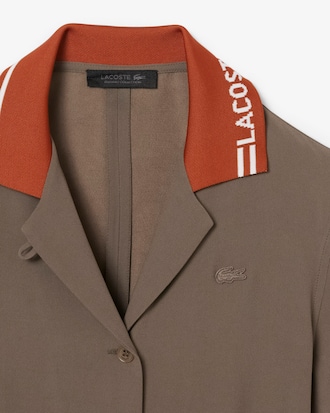 Runway Logo Polo Collar Piqu&eacute; Dress