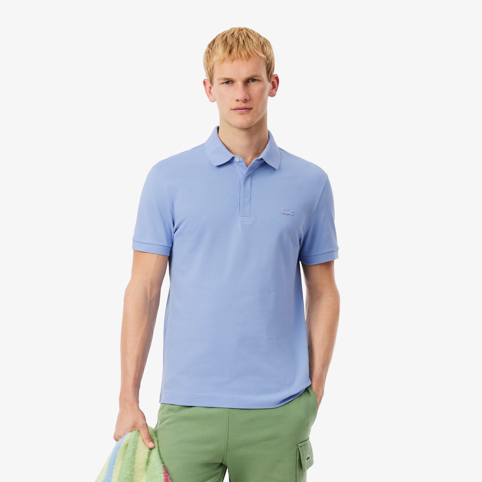 Lacoste Men's Regular Fit Paris Stretch Piqué Polo - Xl - 6 In Purple