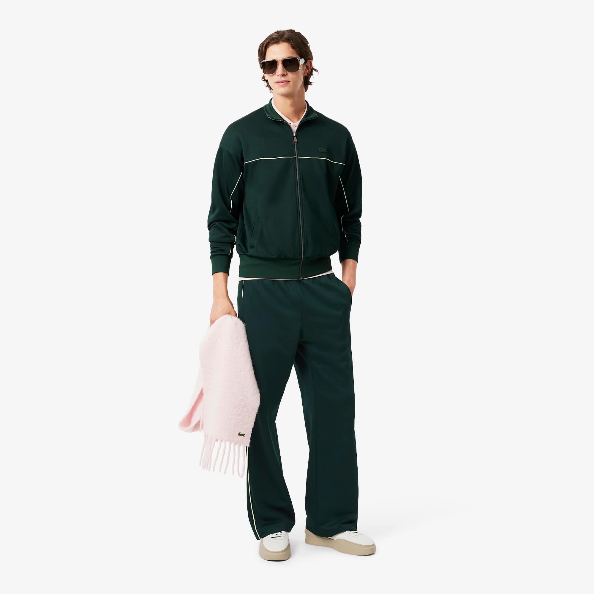 Lacoste Men's Loose Fit Satin Sweatpants
