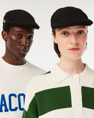 Unisex Embroidered Crocodile Petit Piqu&eacute; Beret