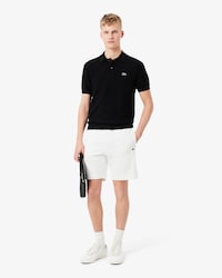 Regular Fit Logo Stripe Fleece Shorts